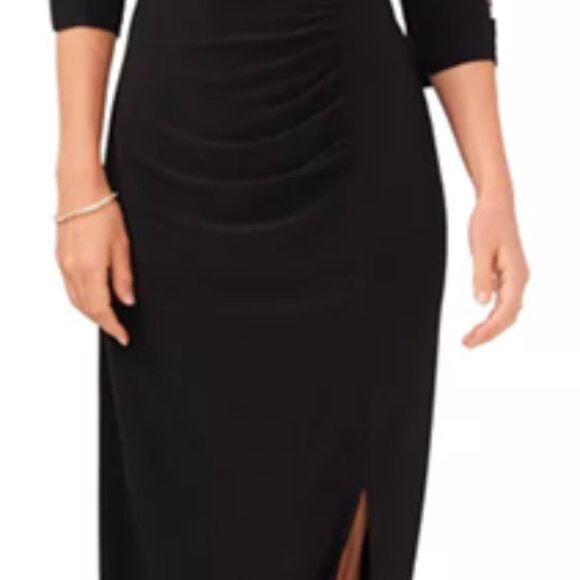 Black rhinestone formal dress sz 12 - Picture 5 of 8